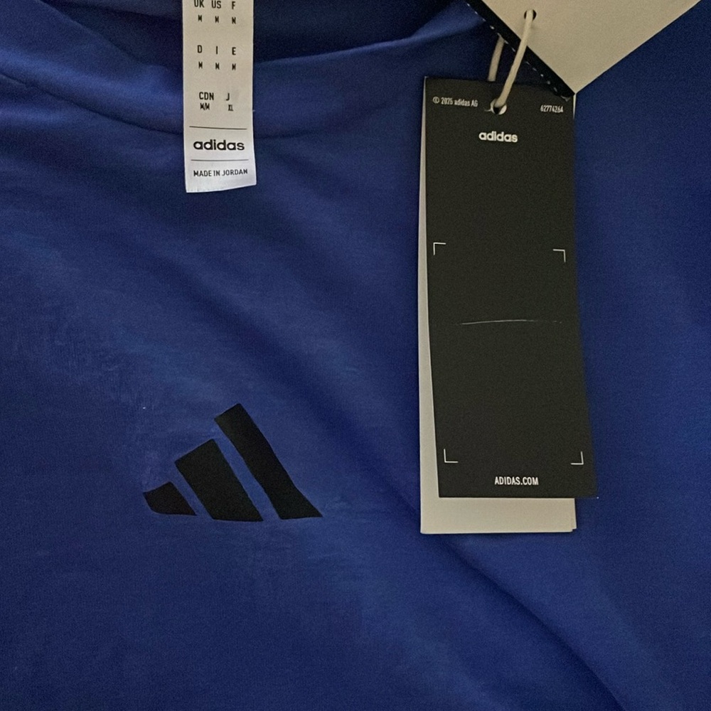 Sz M Adidas Men's Blue Performance t Shirt with adidas logo - Picture 9 of 13